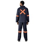 Artisan Premium 100% Cotton Jacket - Reflective Arms & Back - Orange Tape ALT-11144-N-MOBK-02