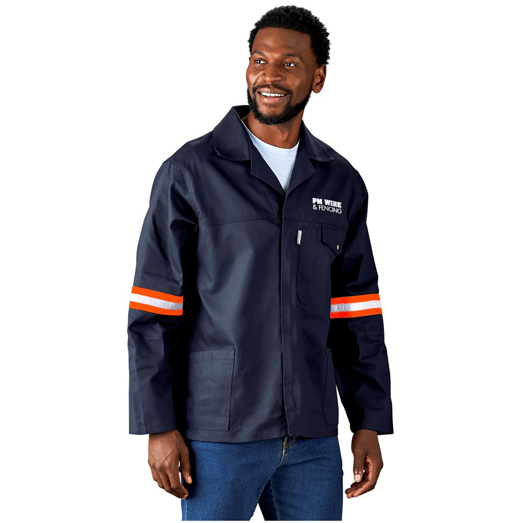 Artisan Premium 100% Cotton Jacket - Reflective Arms & Back - Orange Tape