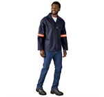 Artisan Premium 100% Cotton Jacket - Reflective Arms & Back - Orange Tape ALT-11144_ALT-11144-N-MOFR-01