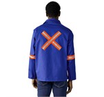 Artisan Premium 100% Cotton Jacket - Reflective Arms & Back - Orange Tape