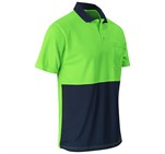 Inspector Two-Tone Hi-Viz Golf Shirt Lime