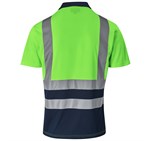 Surveyor Two-Tone Hi-Viz Reflective Golf Shirt Lime