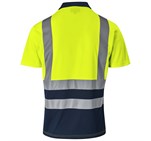 Surveyor Two-Tone Hi-Viz Reflective Golf Shirt Yellow
