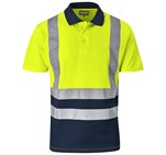 Surveyor Two-Tone Hi-Viz Reflective Golf Shirt Yellow