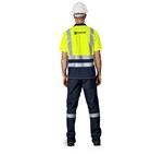 Surveyor Two-Tone Hi-Viz Reflective Golf Shirt ALT-1402_ALT-1402-Y_MOBK-LOGO