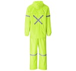 Outdoor Hi-Viz Reflective Polyester/PVC Rainsuit - Lime ALT-1601_ALT-1601-L-GHBK