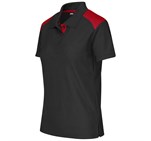 Ladies Apex Golf Shirt Black Red