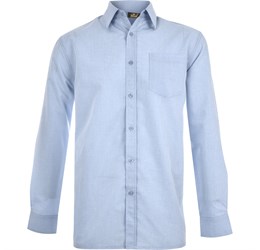 Mens Long Sleeve Apollo Shirt - Light Blue