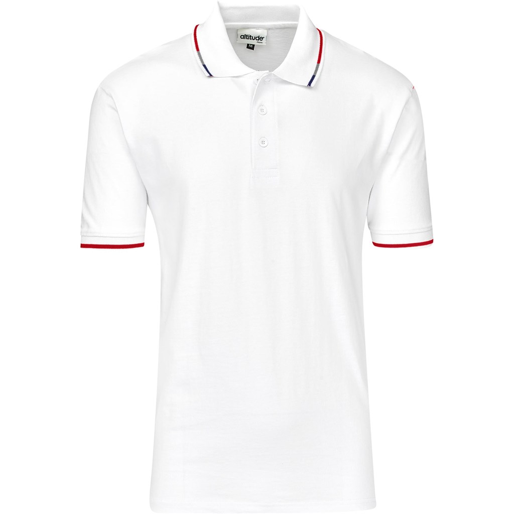 Mens Ash Golf Shirt – White - Three6ixty