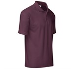 Mens Basic Pique Golf Shirt Dark Red