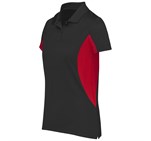 Ladies Championship Golf Shirt Black Red