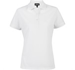 Ladies Exhibit Golf Shirt White