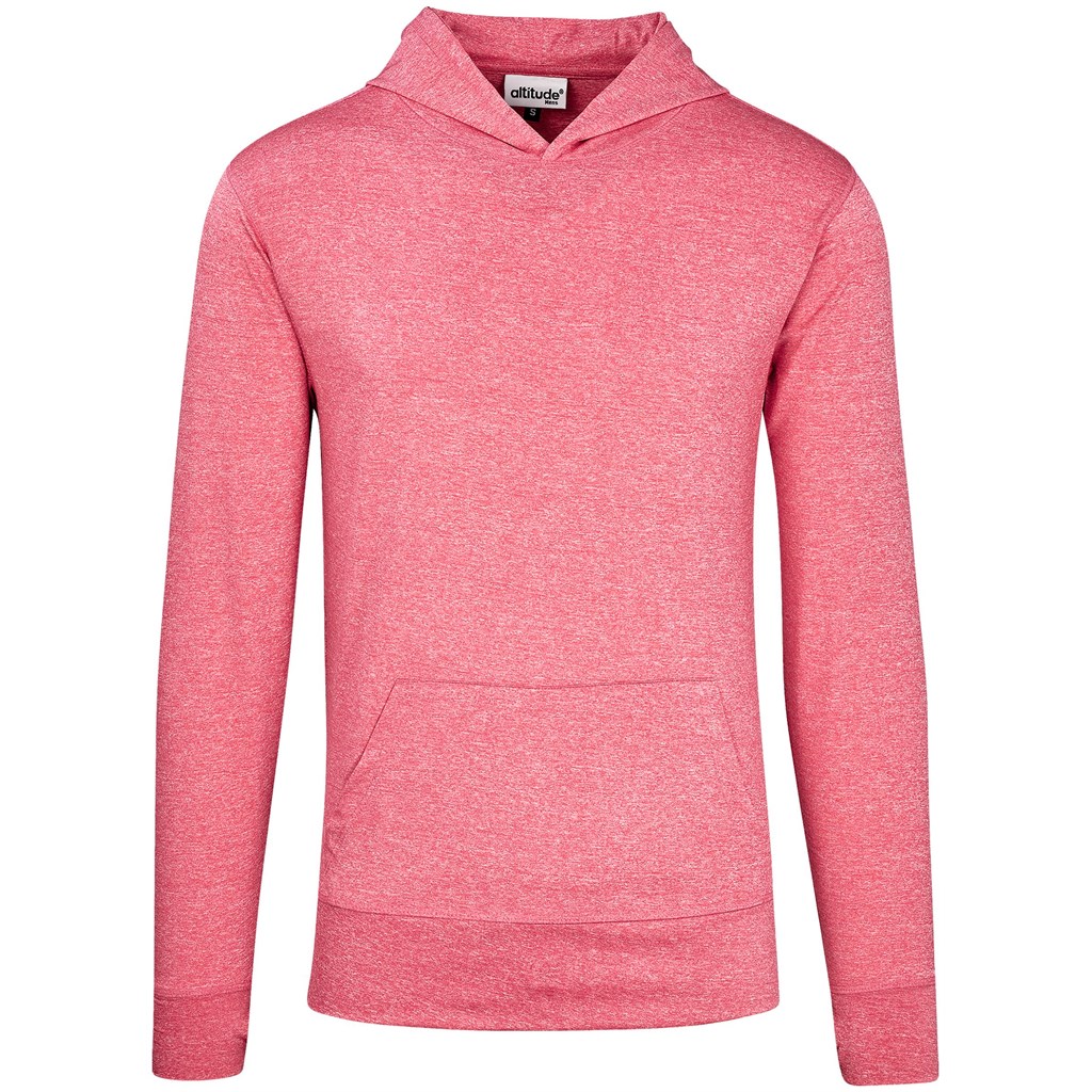 Mens Fitness Lightweight Hooded Sweater - Red