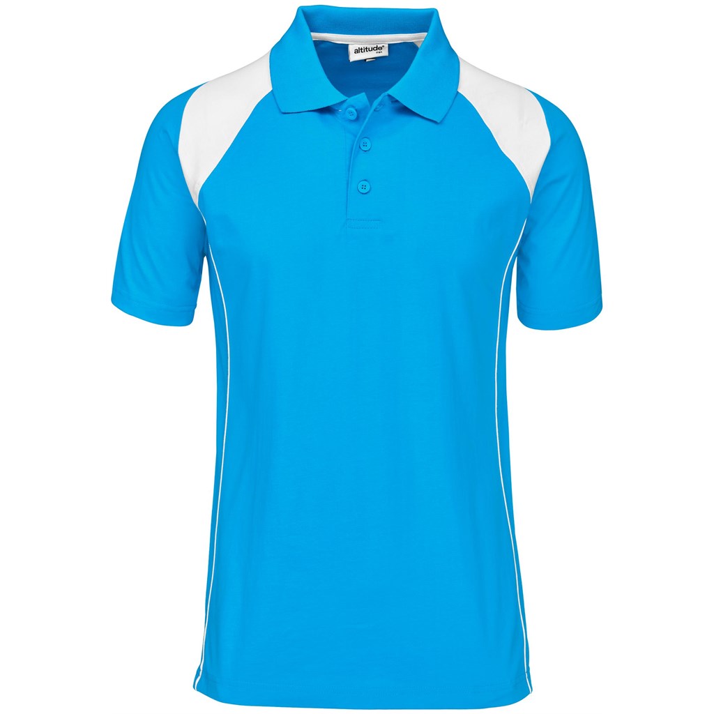 Mens Infinity Golf Shirt - Cyan