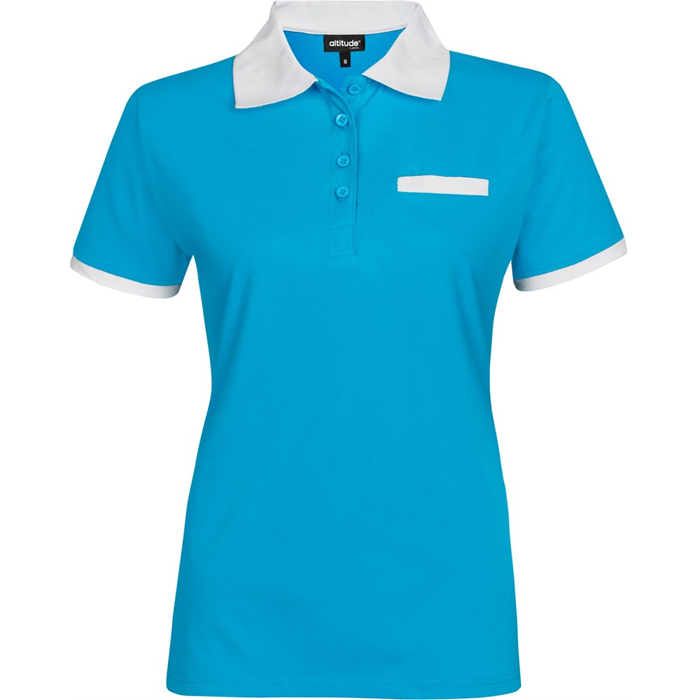 Ladies Caliber Golf Shirt - Aqua