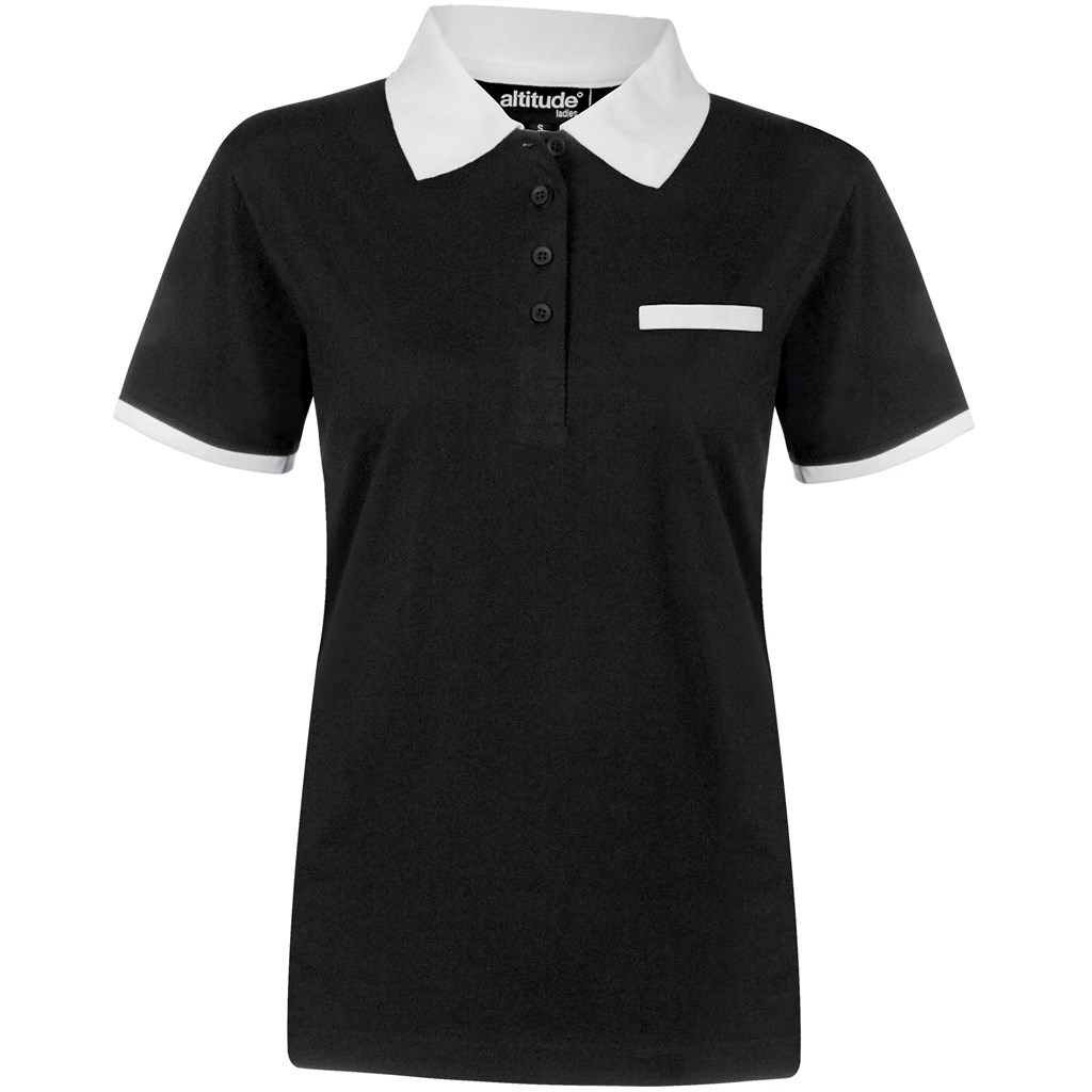 Ladies Caliber Golf Shirt - Black