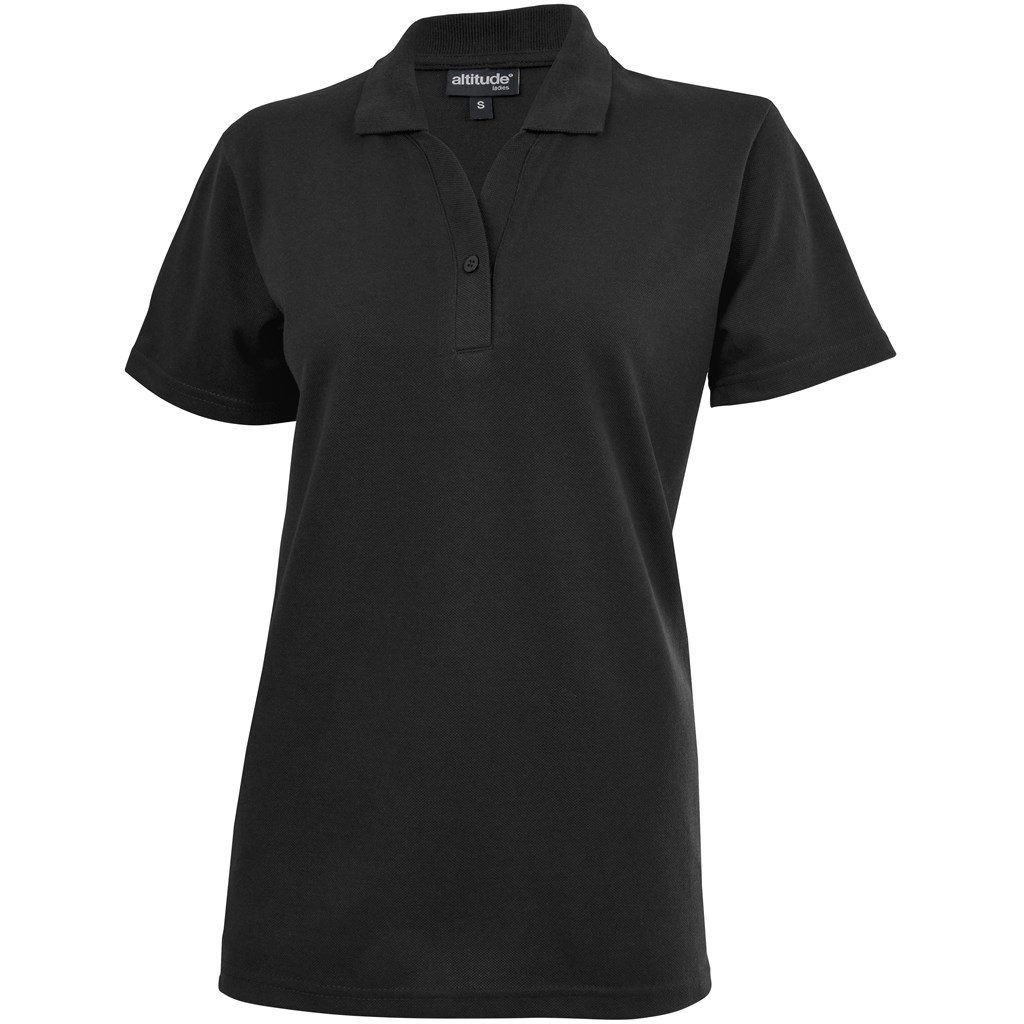 Ladies Melrose Heavyweight Golf Shirt - Black