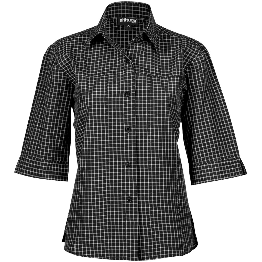 Ladies 3/4 Sleeve Prestige Shirt - Black
