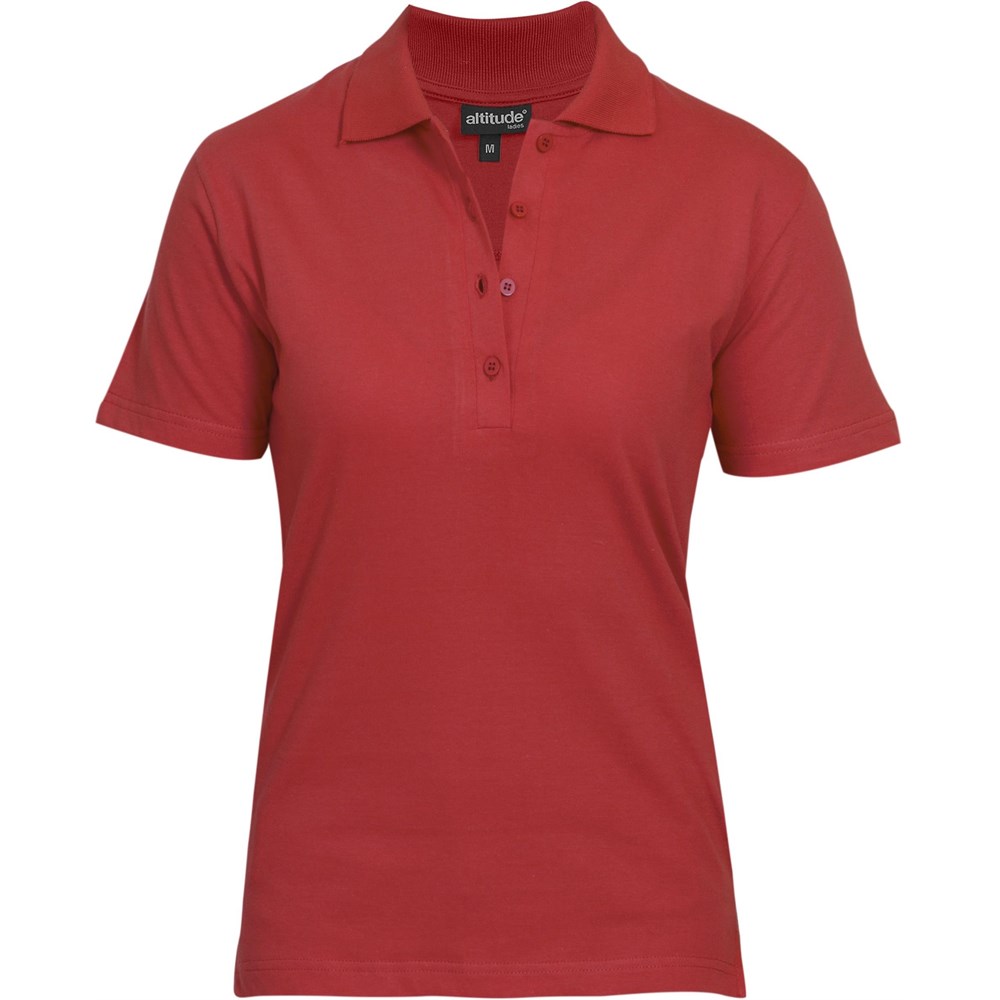 Ladies Michigan Golf Shirt - Red