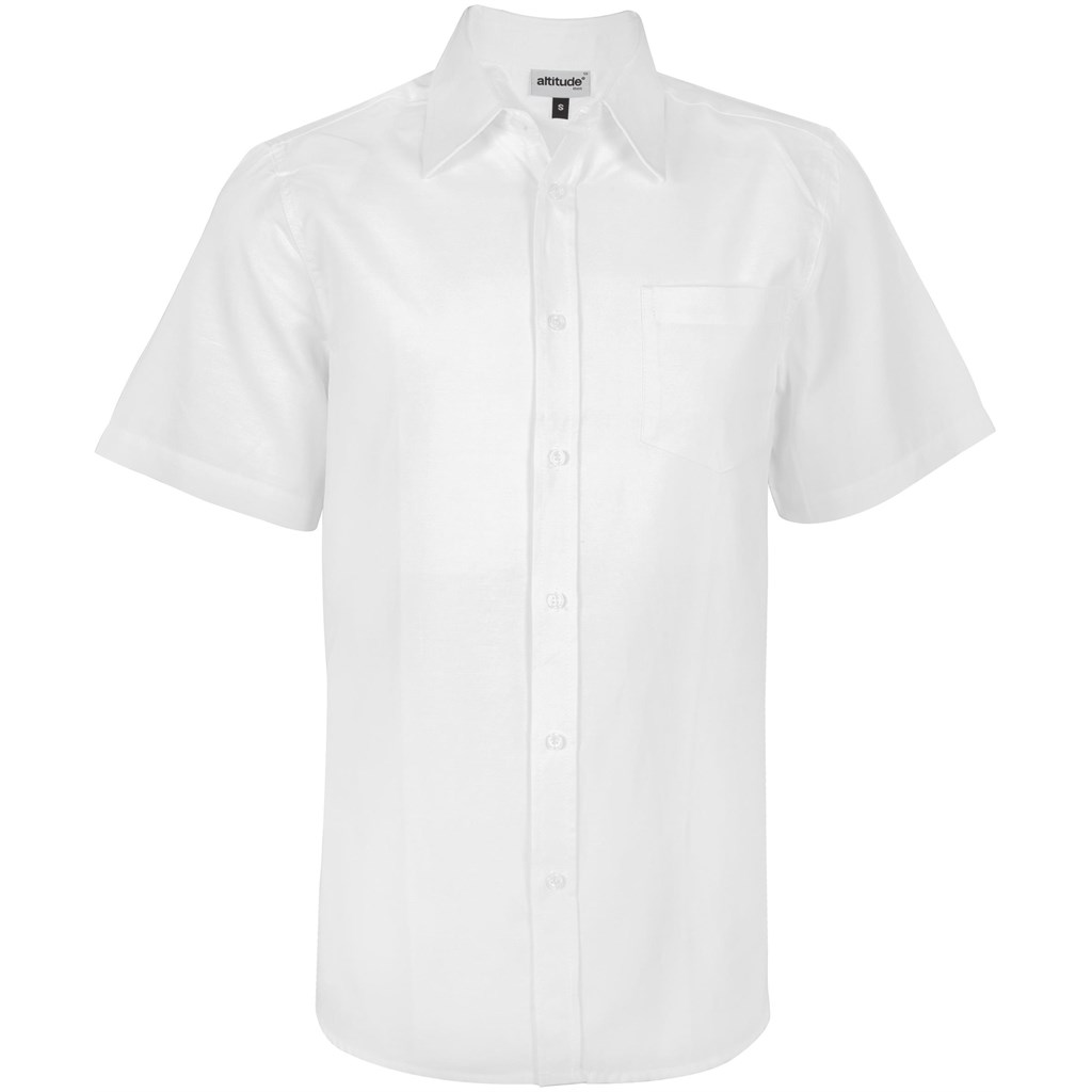 Mens Short Sleeve Oxford Shirt - White