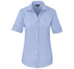 Ladies Short Sleeve Northampton Shirt Sky Blue