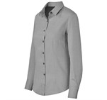 Ladies Long Sleeve Nottingham Shirt Grey