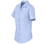 Ladies Short Sleeve Nottingham Shirt Sky Blue