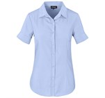 Ladies Short Sleeve Nottingham Shirt Sky Blue