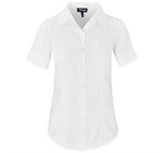 Ladies Short Sleeve Nottingham Shirt White