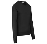 Mens Long Sleeve Peru V-Neck Jersey Black