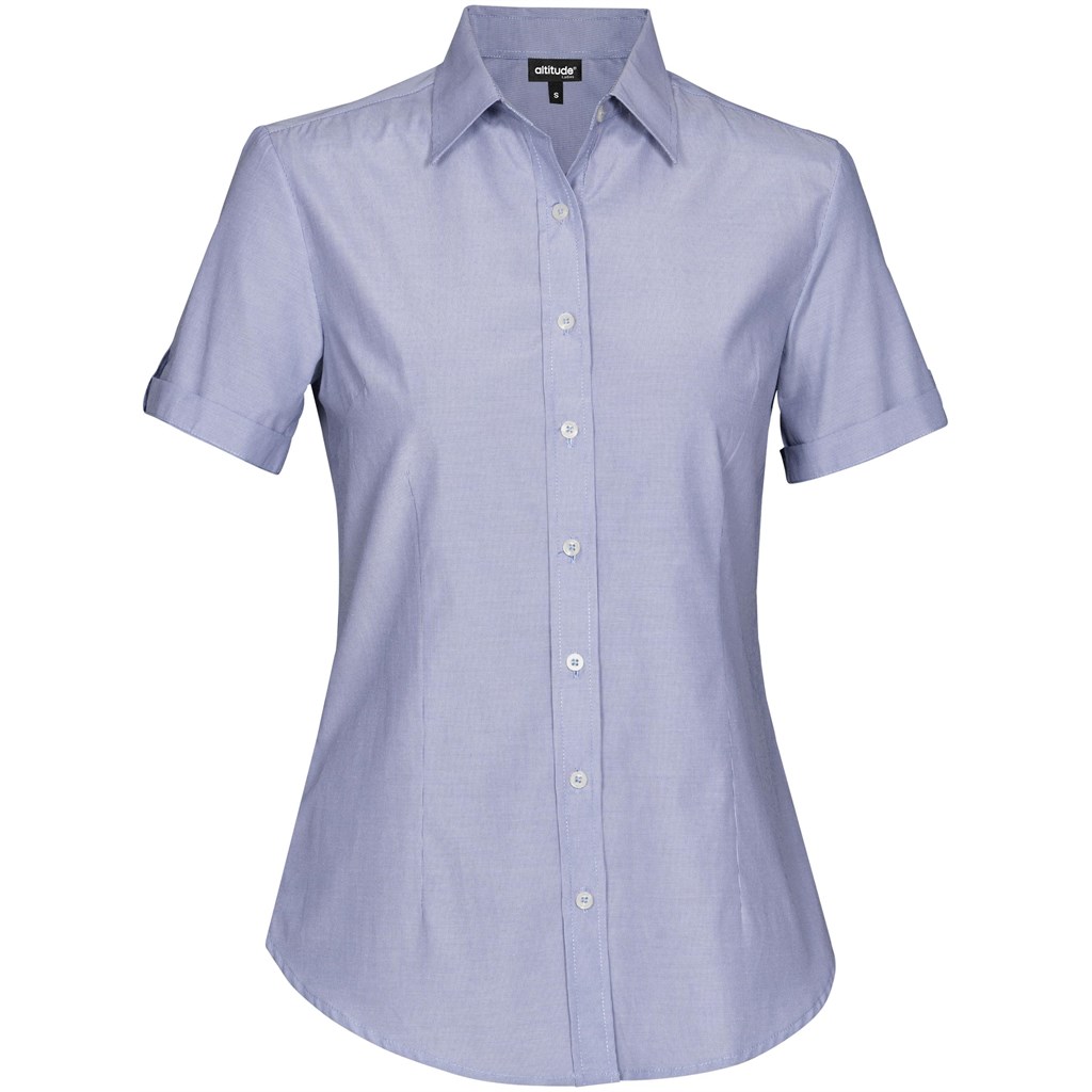Ladies Short Sleeve Portsmouth Shirt - Navy