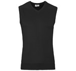 Mens Sleeveless Peru V-Neck Jersey - Black