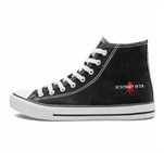 Unisex Retro High Top Canvas Sneaker Black