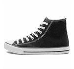 Unisex Retro High Top Canvas Sneaker Black