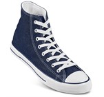 Unisex Retro High Top Canvas Sneaker Blue