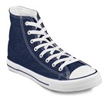 Unisex Retro High Top Canvas Sneaker Blue