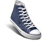 Unisex Retro High Top Canvas Sneaker Navy