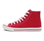 Unisex Retro High Top Canvas Sneaker Red