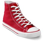 Unisex Retro High Top Canvas Sneaker Red