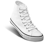 Unisex Retro High Top Canvas Sneaker White