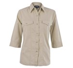 Ladies 3/4 Sleeve Sally Casual Shirt - Stone