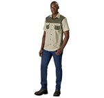 Mens Short Sleeve Serengeti 2-Tone Bush Shirt ALT-SGMS_ALT-SGMS-MG-MOFR225