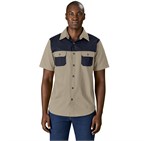 Mens Short Sleeve Serengeti 2-Tone Bush Shirt ALT-SGMS-NO-LOGO