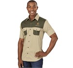 Mens Short Sleeve Serengeti 2-Tone Bush Shirt ALT-SGMS_ALT-SGMS-STMG-MOFR01