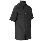 Unisex Short Sleeve Zest Chef Jacket Black