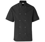 Unisex Short Sleeve Zest Chef Jacket Black