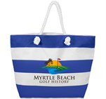 US Basic Coastline Cotton Beach Bag - Blue