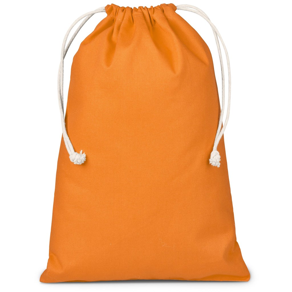 Allsorts Maxi Cotton Drawstring Pouch – Orange