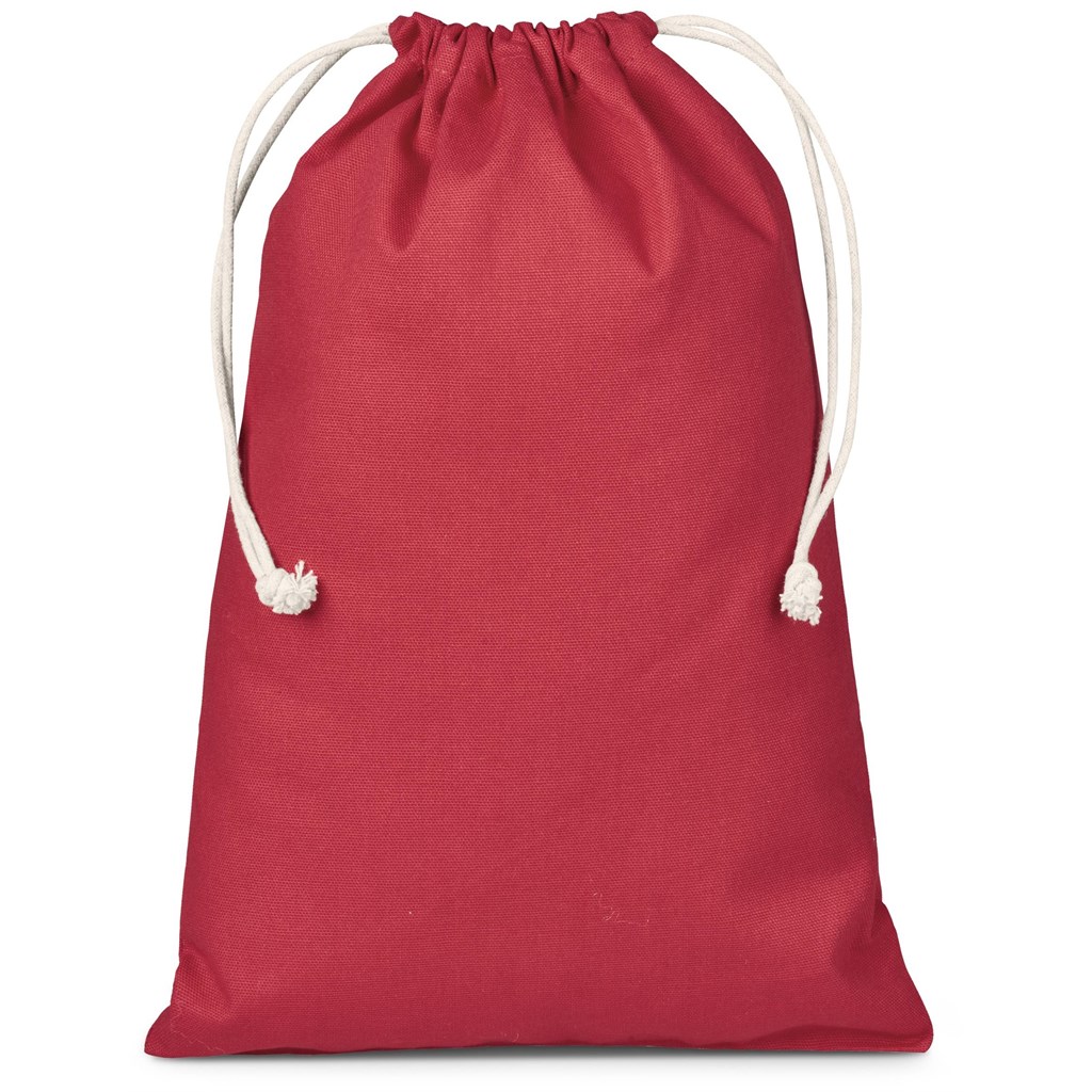 Allsorts Maxi Cotton Drawstring Pouch – Red