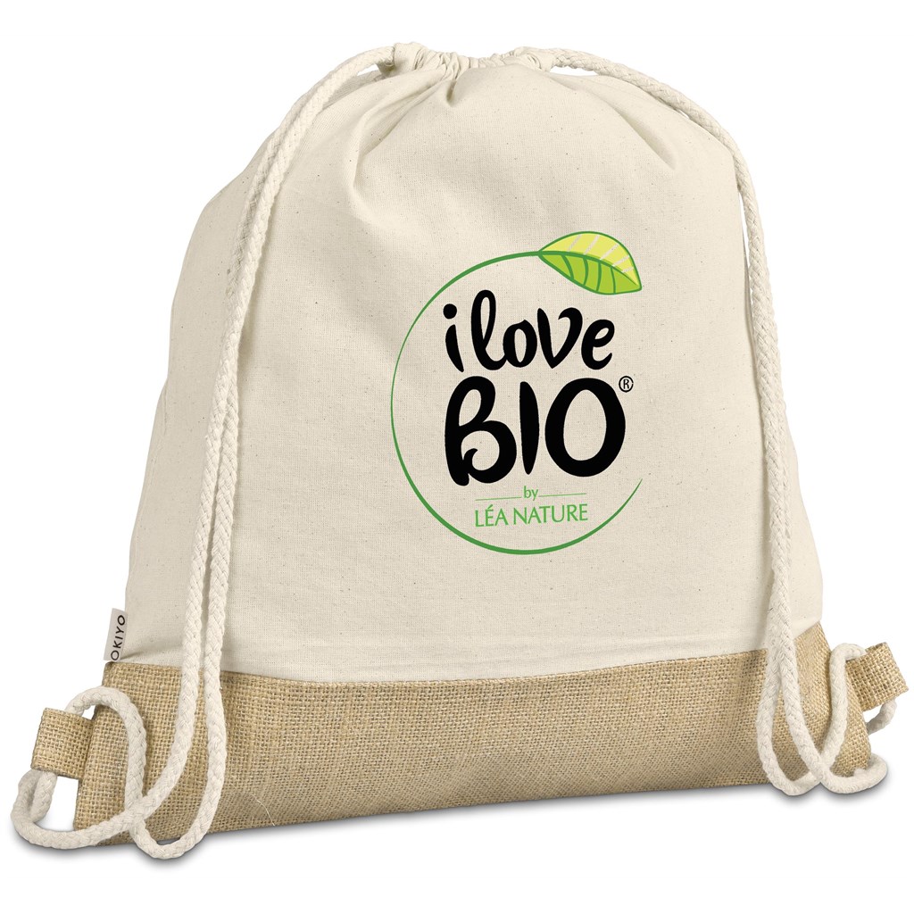 Okiyo Bijin Jute & Cotton Drawstring Bag